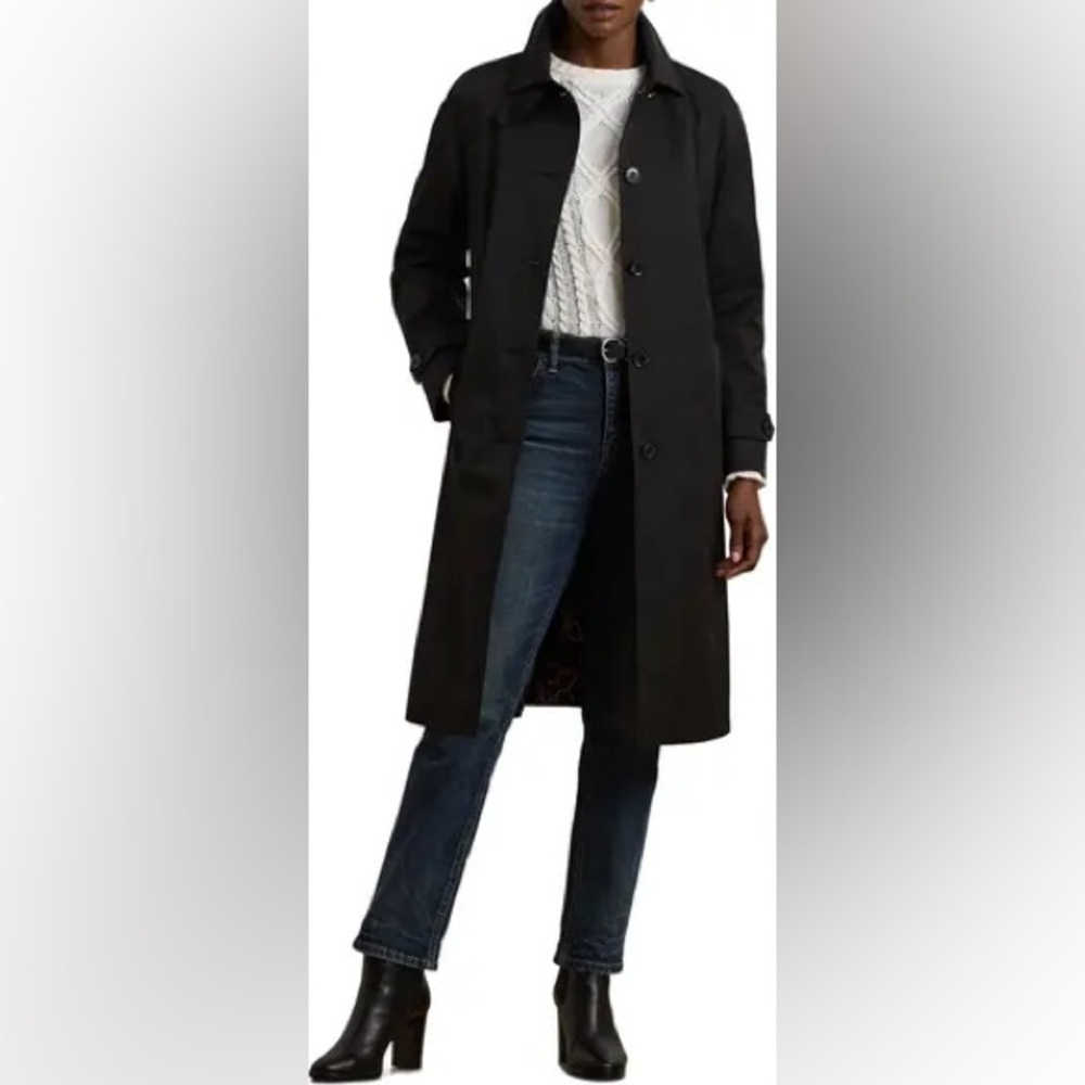 Ralph Lauren cotton blend coat M black